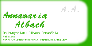 annamaria albach business card